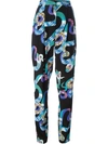 MSGM MSGM SNAKE PRINT TROUSERS - BLUE,2042MDP13116438211361329