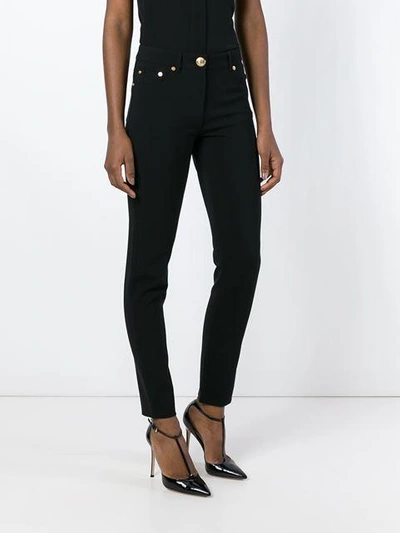 Shop Moschino Straight Leg Trousers