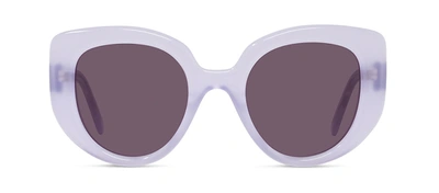 Shop Loewe Lw40100i 81y Butterfly Sunglasses In Violet