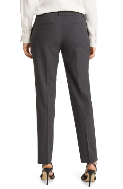 Shop Hugo Boss Tiluna Stretch Wool Slim Fit Trousers In Charcoal