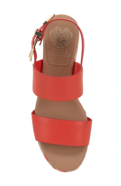 Shop Vince Camuto Miapelle Platform Wedge Sandal In Sunset Orange