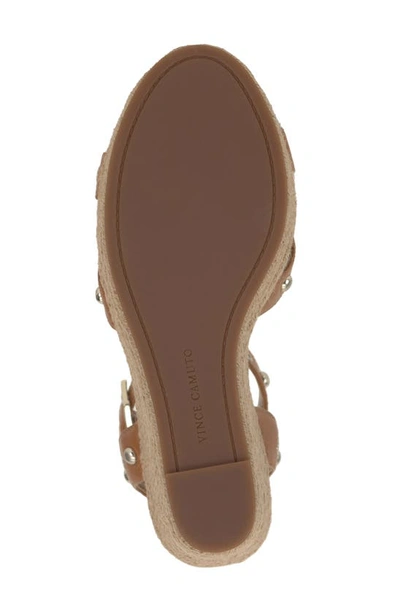 Shop Vince Camuto Feegella Espadrille Wedge Sandal In Golden Walnut