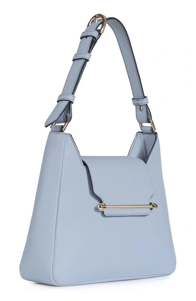 Shop Strathberry Multrees Leather Hobo In Forget Me Not