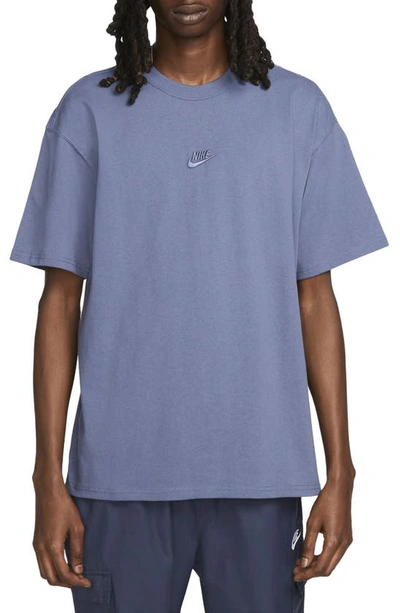 Shop Nike Premium Essential Cotton T-shirt In Diffused Blue