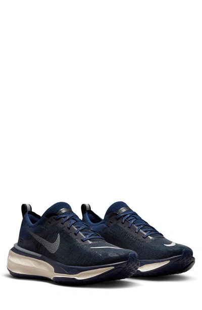 Shop Nike Zoomx Invincible Run 3 Running Shoe In College Navy/ Metallic Silver