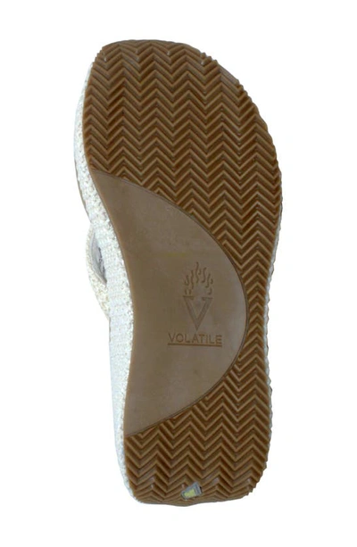 Volatile Island Platform Flip Flop In White