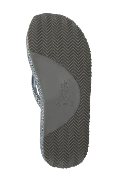 Volatile Palau Platform Flip Flop In Pewter