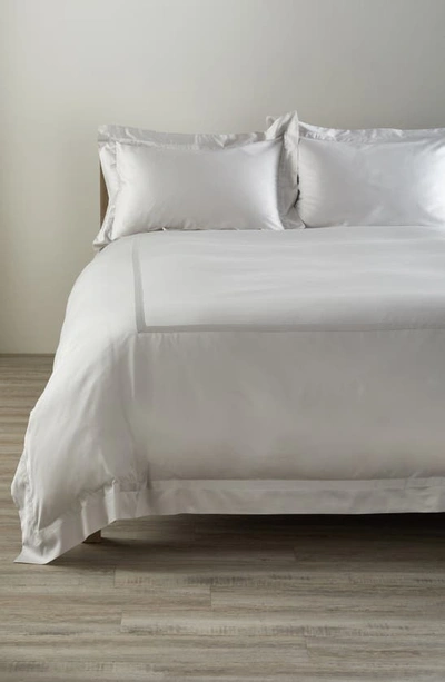 Shop Matouk Nocturne Duvet Cover In Silver