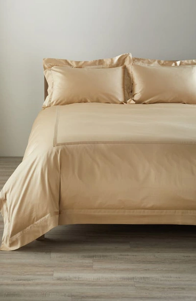 Shop Matouk Nocturne Duvet Cover In Champagne