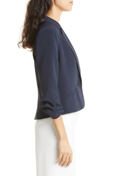 Cinq À Sept Le Petit Khloe Cotton Crop Blazer In Navy