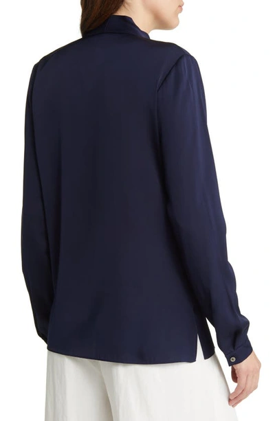 Kobi Halperin Rebekah Silk-blend Blouse In Midnight Blue