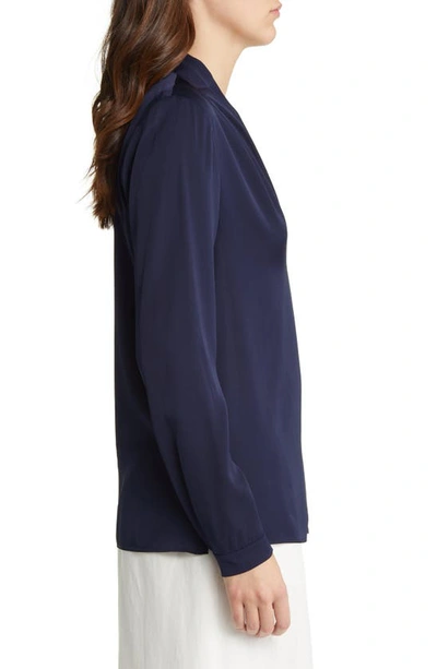 Kobi Halperin Rebekah Silk-blend Blouse In Midnight Blue