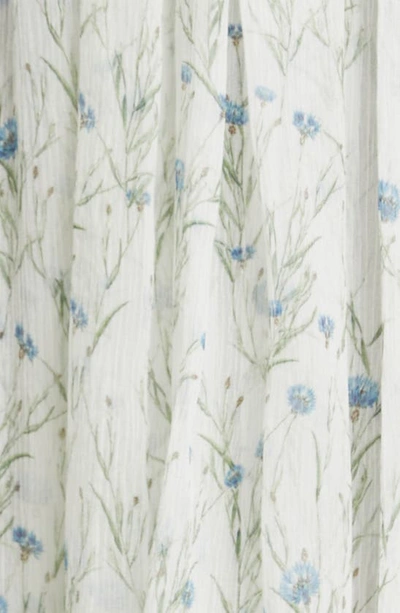 Shop Adam Lippes Dendur Floral Print Tiered Silk Crepe Maxi Dress In Cornflower Multi