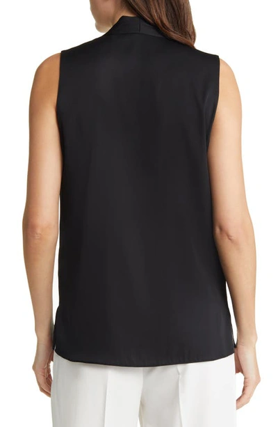 Shop Kobi Halperin 'mila' Sleeveless Stretch Silk Blouse In Black