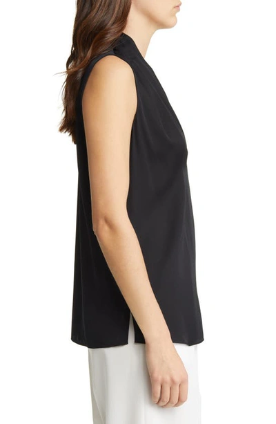 Shop Kobi Halperin 'mila' Sleeveless Stretch Silk Blouse In Black