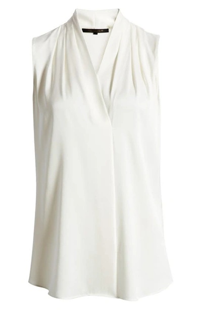 Kobi Halperin 'mila' Sleeveless Stretch Silk Blouse In White