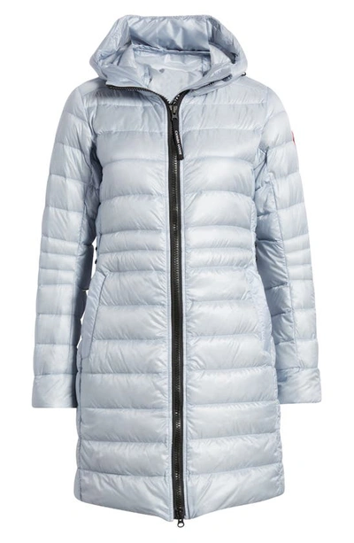 Shop Canada Goose Cypress Packable Hooded 750-fill-power Down Puffer Coat In Dawn Blue