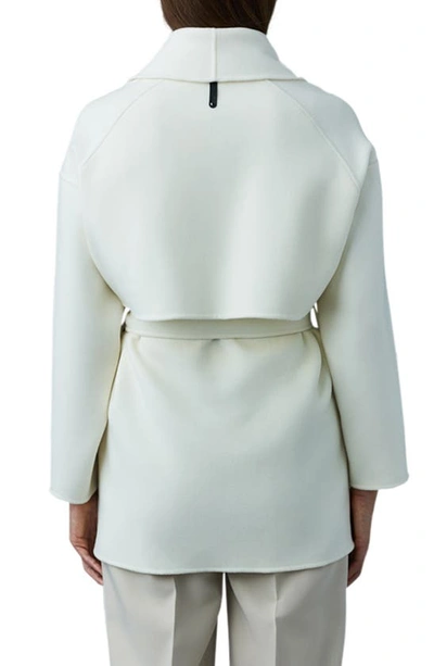 Shop Mackage Tyra Wool Coat In Cream