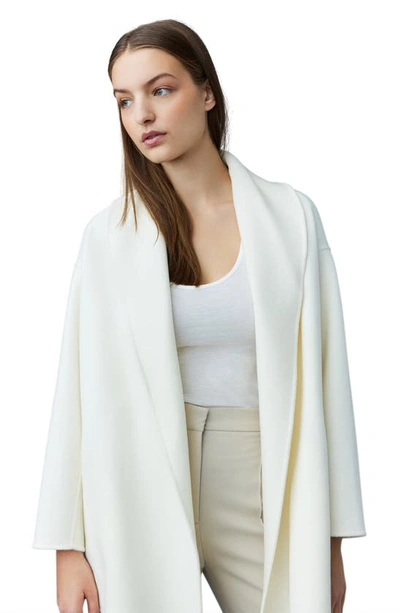 Shop Mackage Tyra Wool Coat In Cream