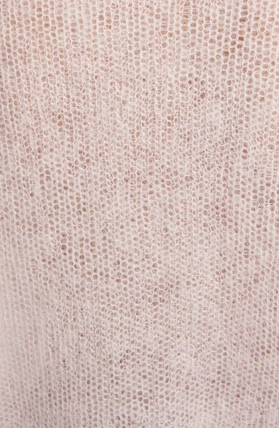 Shop Acne Studios Kodilia Crop Mohair Blend Cardigan In Blush Pink