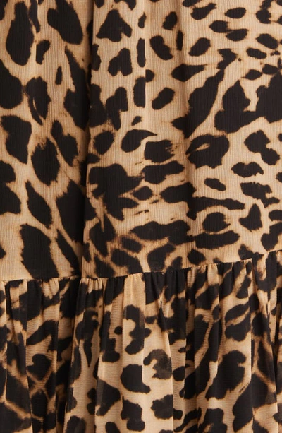 Kobi Halperin Flora Tiered Midi Skirt In Natural Multi