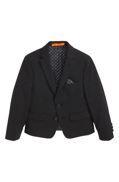 Shop Tallia Solid Wool Blend Sport Coat In Black