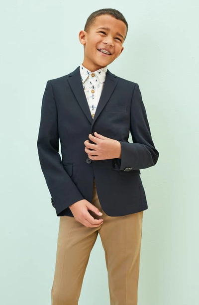 Shop Tallia Solid Wool Blend Sport Coat In Black