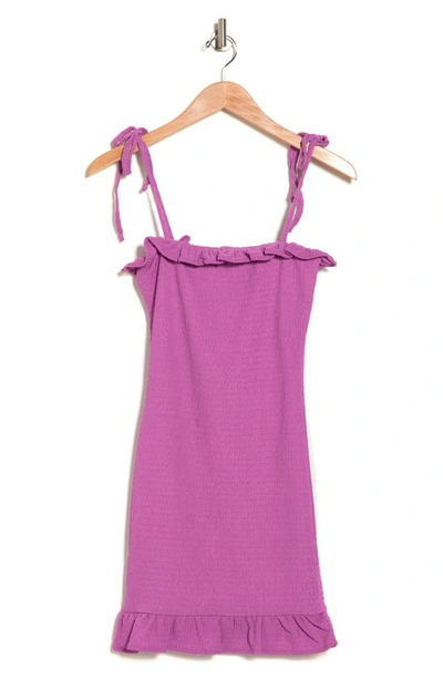 Shop Bebe Smocked Mini Dress In Lilac