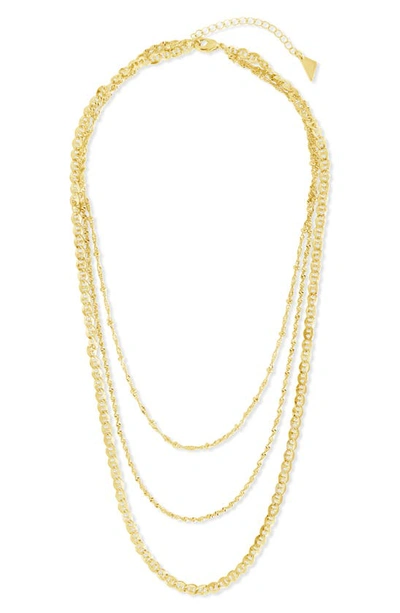 Shop Sterling Forever Lanora Layered Necklace In Gold