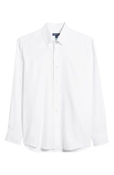 Shop Peter Millar Crown Crafted Sojourn Garment Dye Button-up Shirt In White