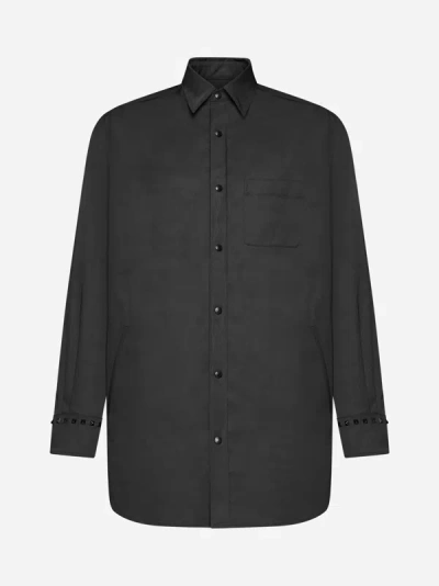 Shop Valentino Rockstud Untitled Long Shirt In Black