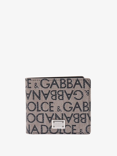 Shop Dolce & Gabbana Wallet In Beige