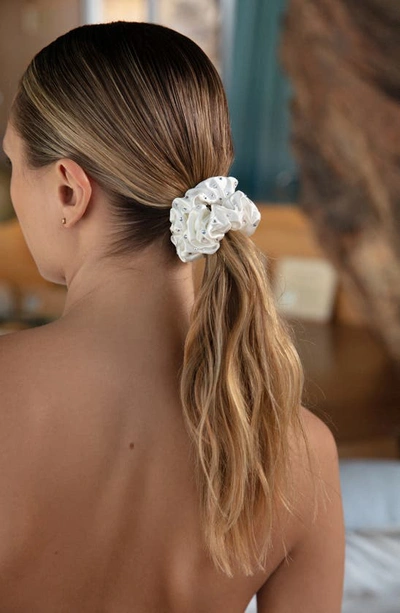 Slip Stardust Crystal-embellished Large Silk Scrunchie Set Of Two