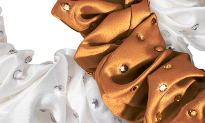 Slip Stardust Crystal-embellished Large Silk Scrunchie Set Of Two