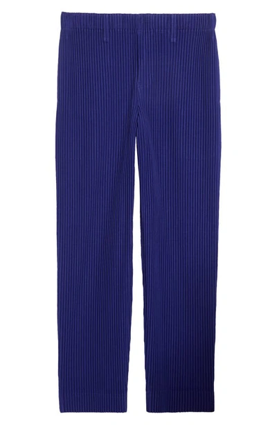 Shop Issey Miyake Tailored Pleats 1 Pants In 74-deep Sea Blue