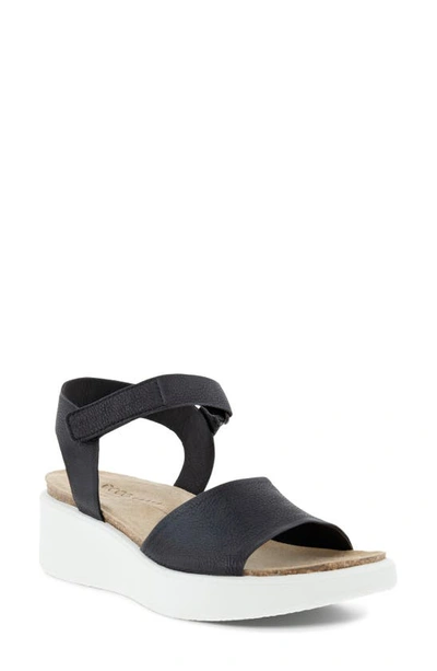 Shop Ecco Corksphere™ Flowt Wedge Cork Sandal In Black