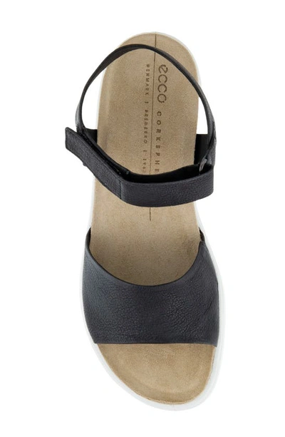 Shop Ecco Corksphere™ Flowt Wedge Cork Sandal In Black