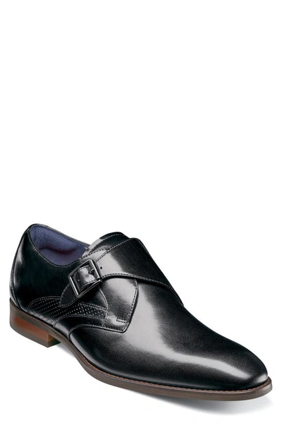 Shop Stacy Adams Karcher Plain Toe Monk Strap Shoe In Black