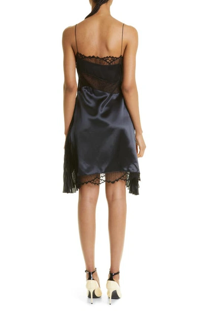 Shop Victoria Beckham Lace Detail Camisole Dress In Black