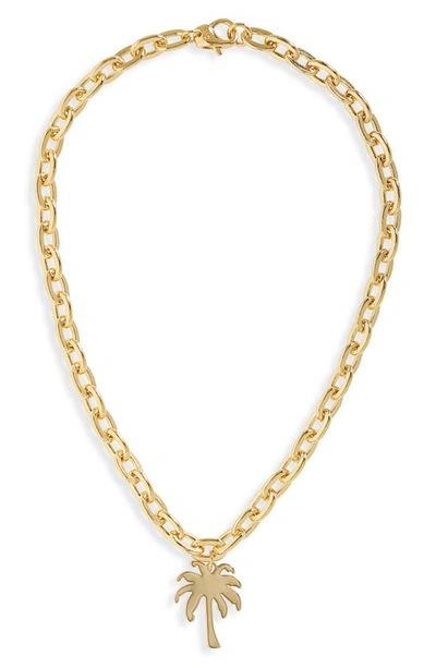 Shop Martha Calvo Palma Pendant Necklace In Gold