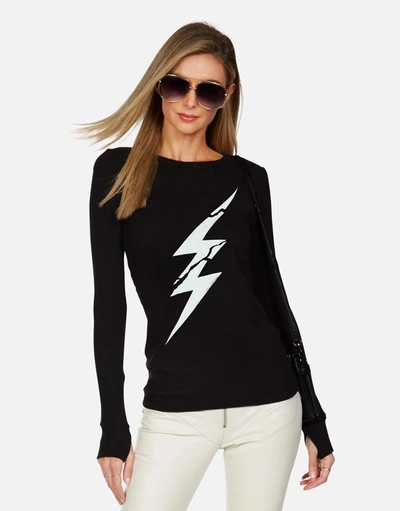 Lauren Moshi X Mckinley X Cracked Lightning Bolt In Black
