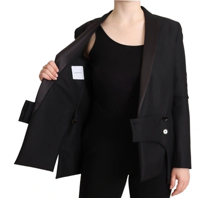 Shop Costume National Black Long Sleeves Double Breasted Women's Jacket