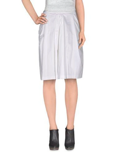 Shop Tru Trussardi Knee Length Skirt In White