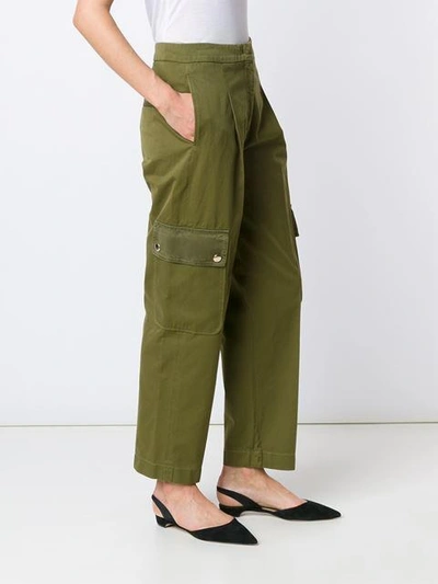 Shop Givenchy Cargo Trousers - Green