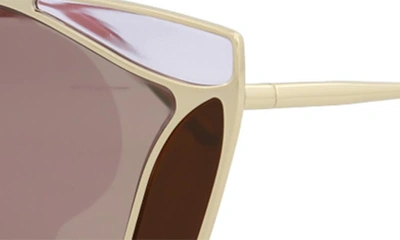 Shop Chloé 59mm Colorblock Square Sunglasses In Gold Gold Violet