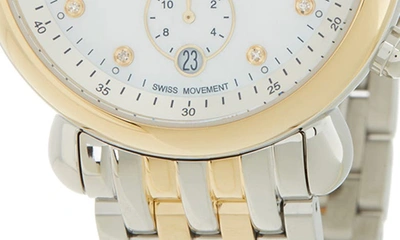 Shop Michele Deco Ii Two Hand Diamond Bracelet Watch In Gold