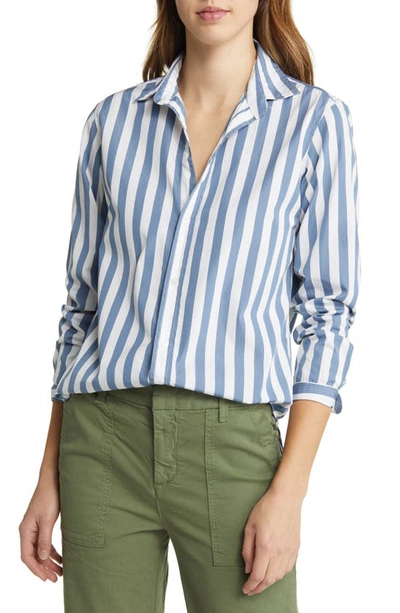 Shop Frank & Eileen Frank Stripe Poplin Button-up Shirt In Slate Stripe