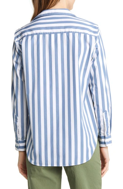 Shop Frank & Eileen Frank Stripe Poplin Button-up Shirt In Slate Stripe