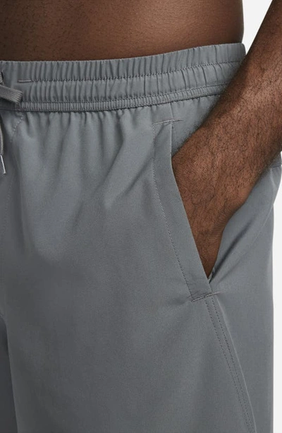 Shop Nike Dri-fit Form Athletic Shorts In Iron Grey/ Black