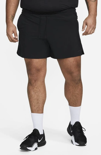Nike Men's Unlimited Dri-fit 5" Unlined Versatile Shorts In Black/ Black/ Black